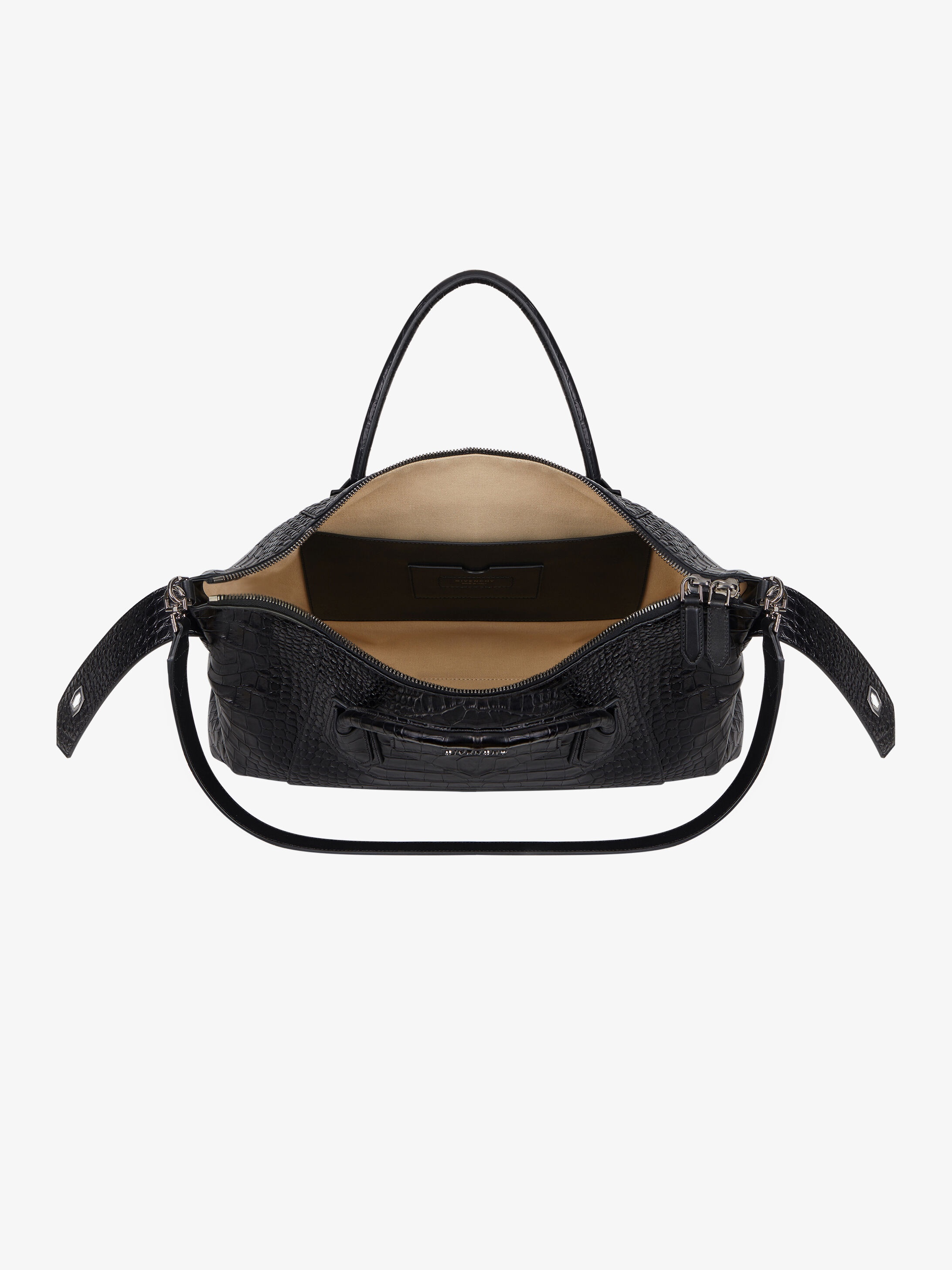 Medium Antigona Soft bag in crocodile effect leather - 5