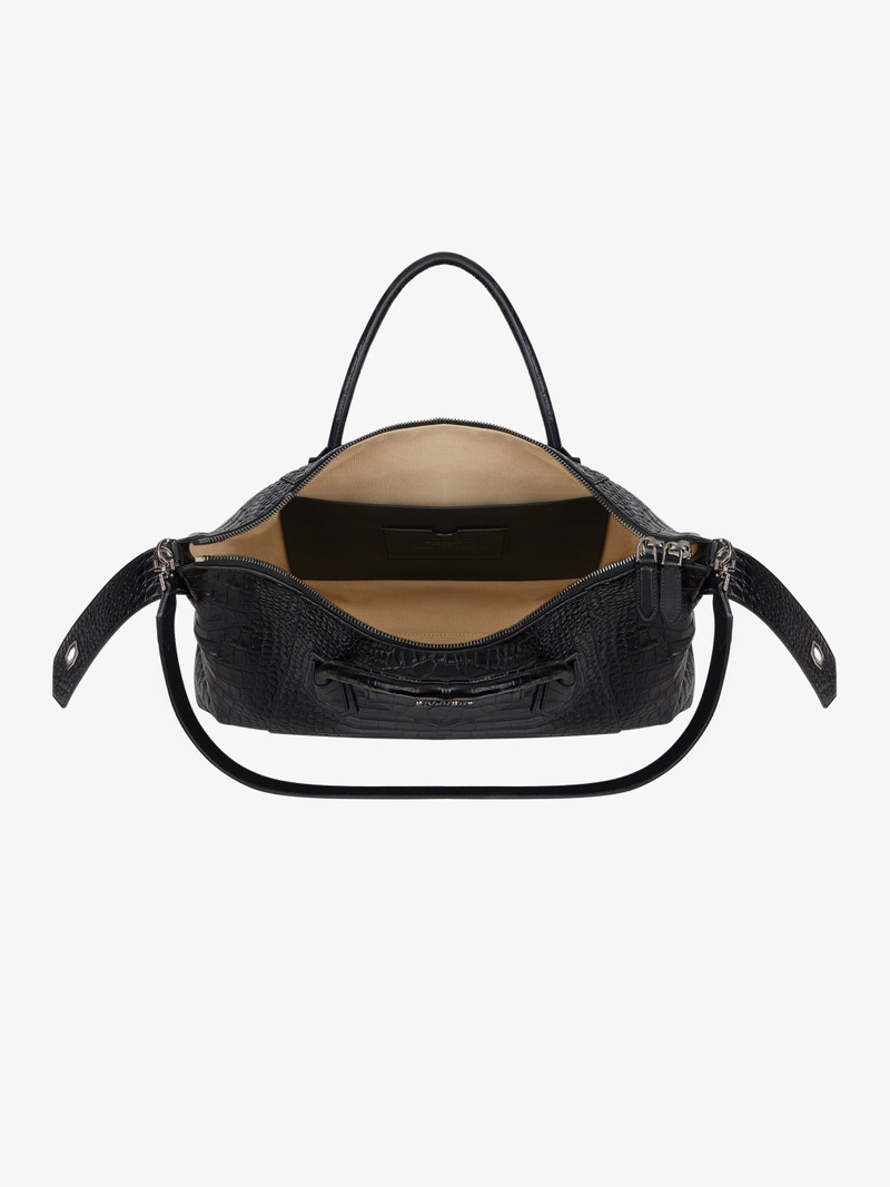 Medium Antigona Soft bag in crocodile effect leather 5