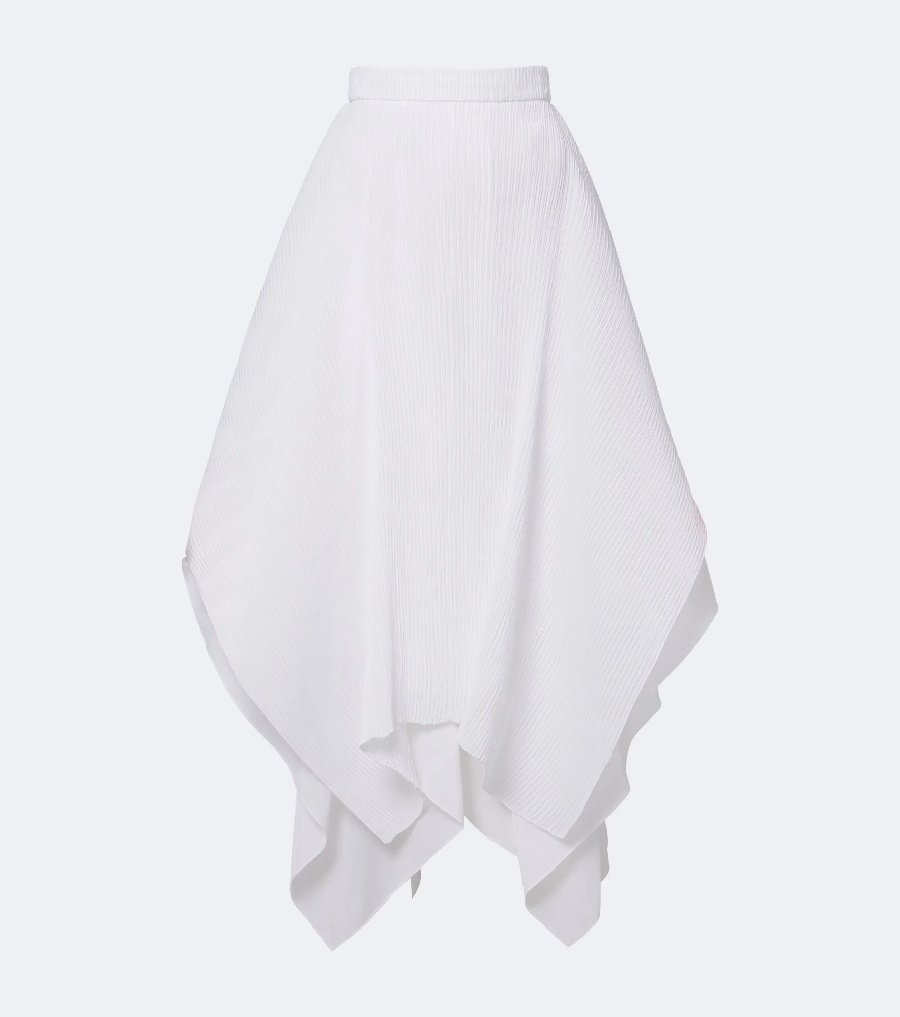 Pleated asymmetric midi skirt - 1