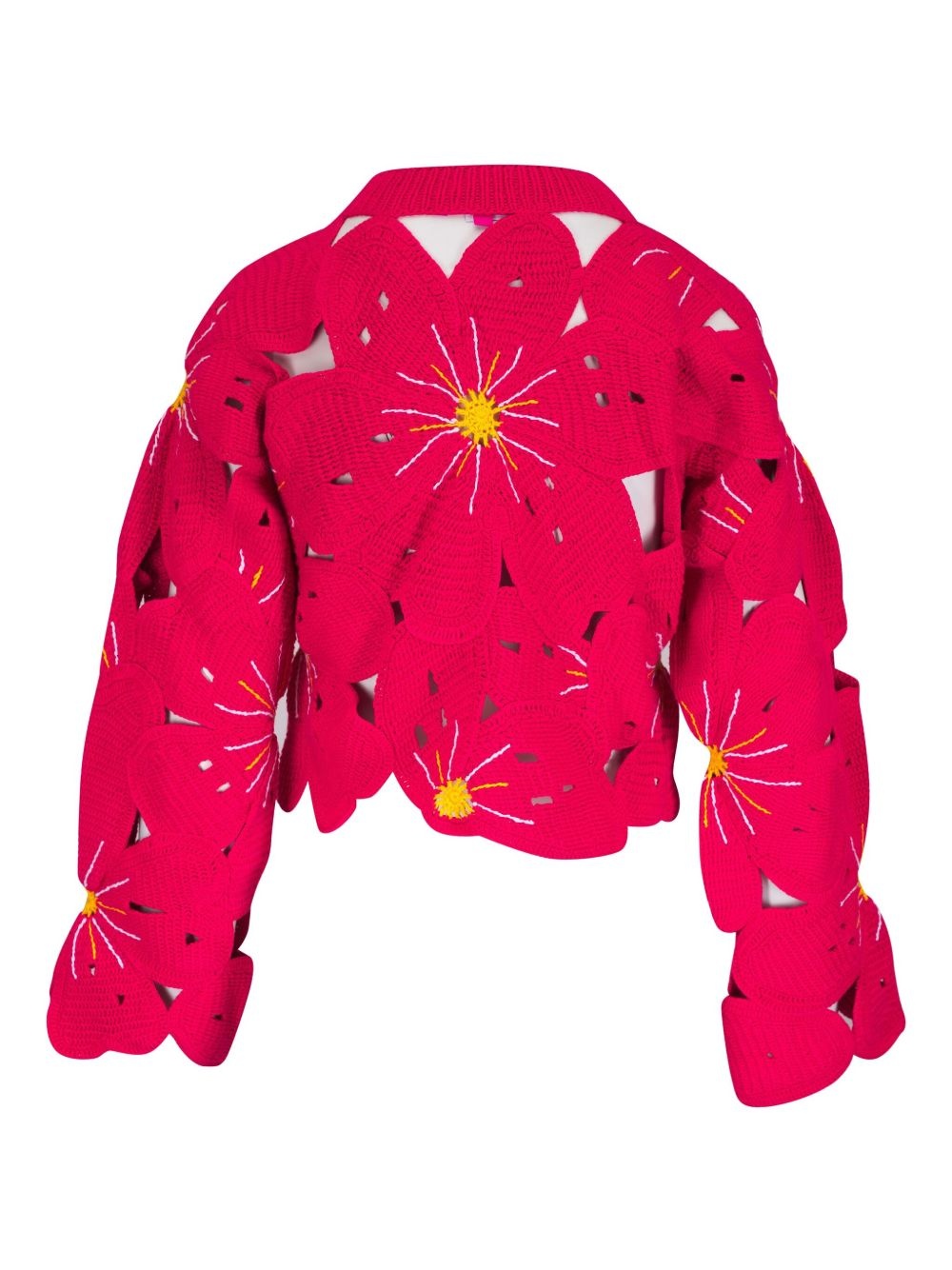 floral cut-out sweater - 2