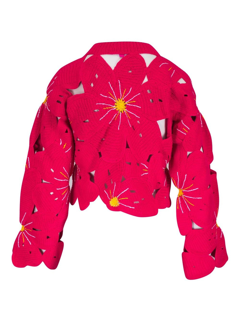 The Elder Statesman floral cut-out sweater outlook