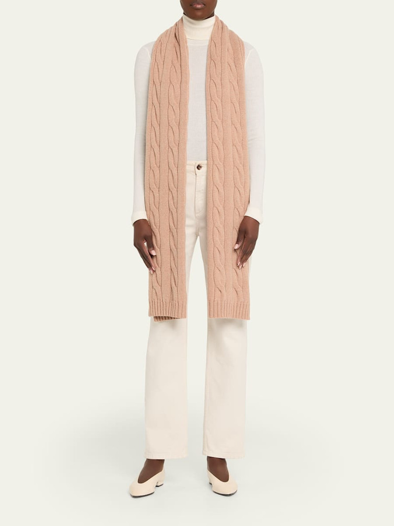 Loro Piana Cashmere Cable Knit Scarf outlook