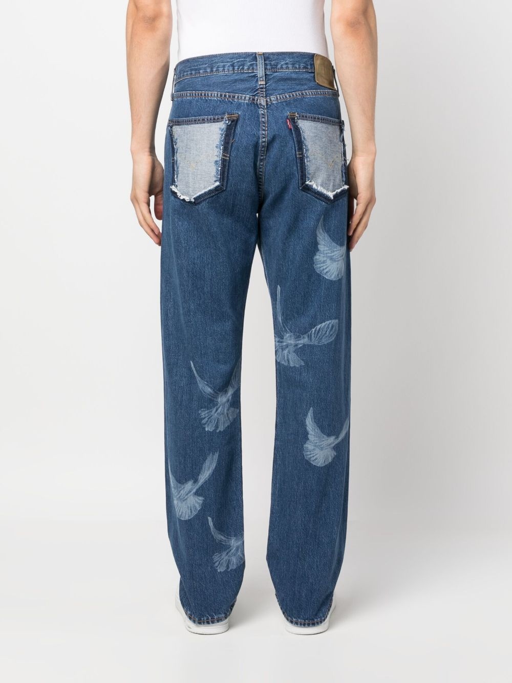 logo-patch straight-leg jeans - 4