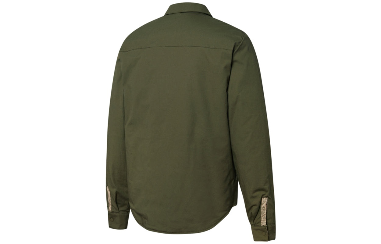 PUMA Paisley Woven Reversible Shacke Shirt 'Tan Green' 534972-12 - 4