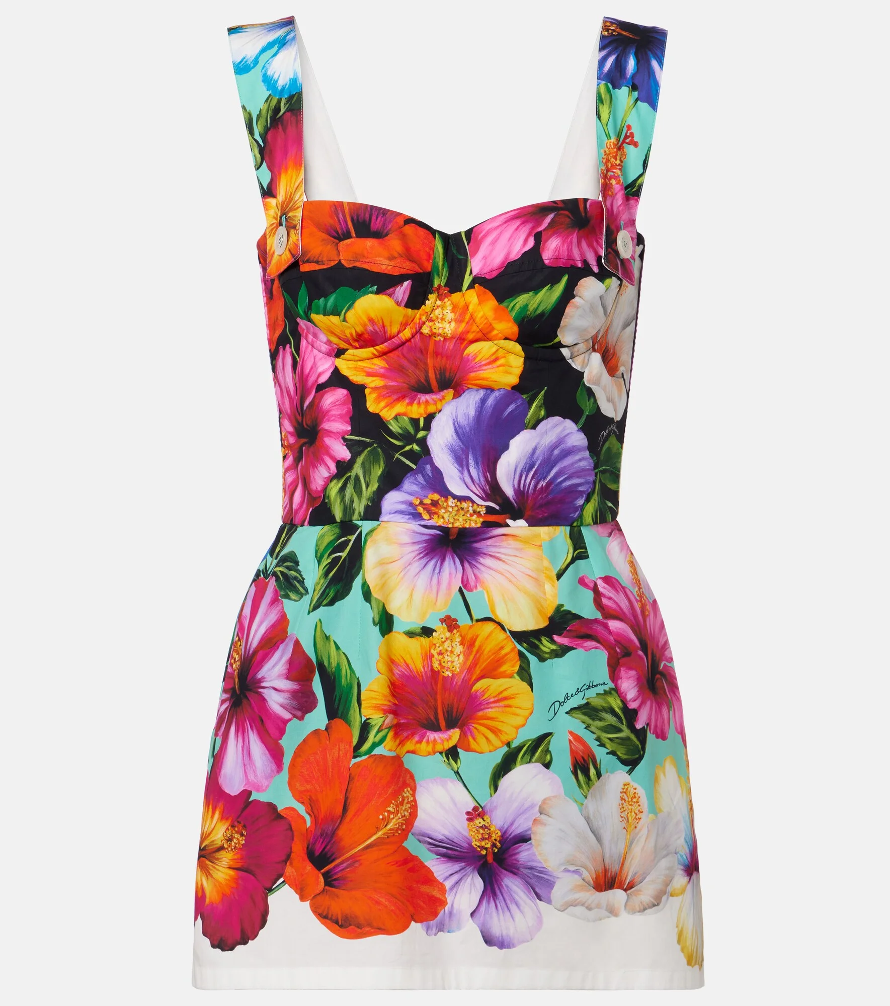 Floral cotton minidress - 1