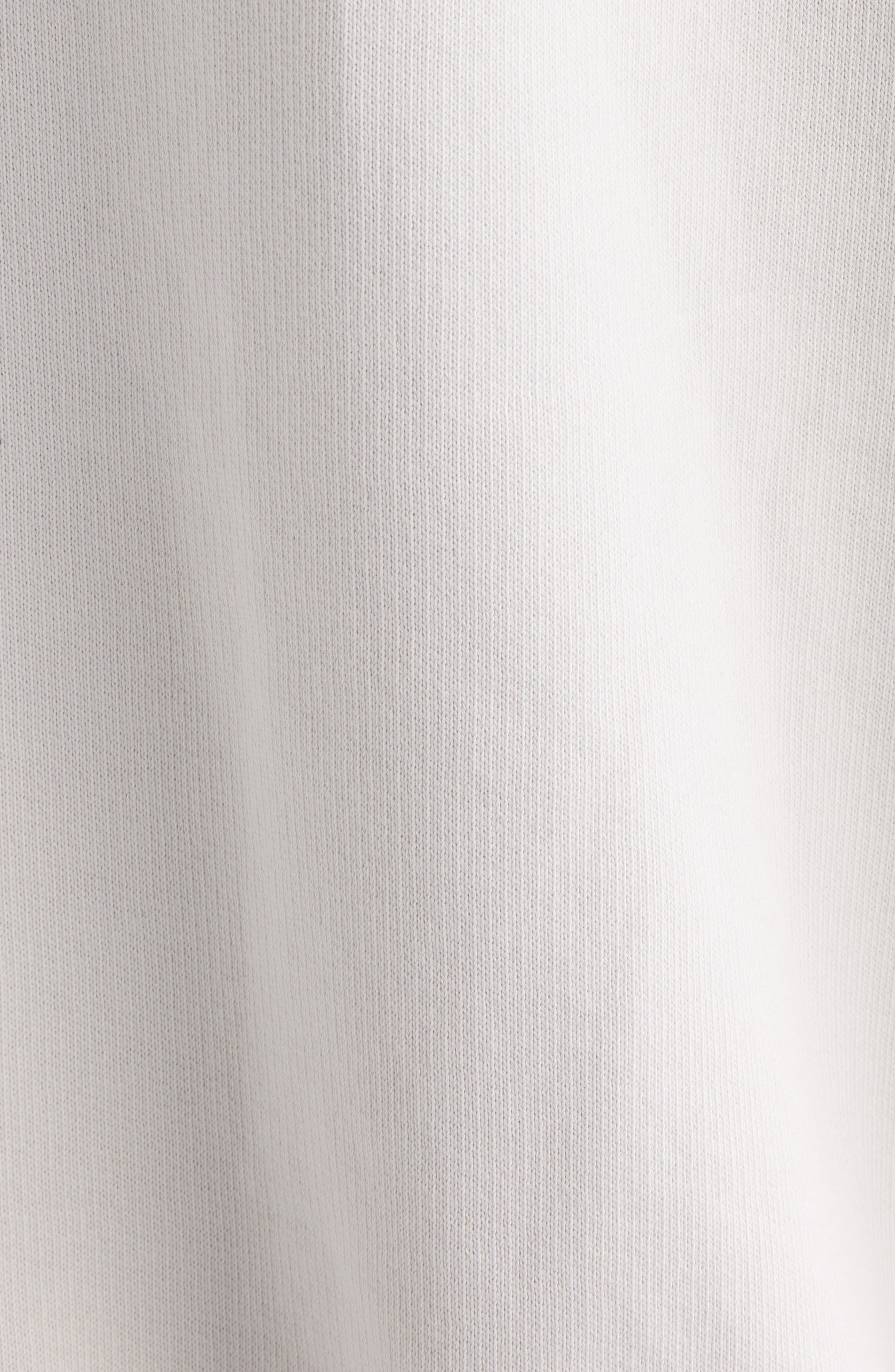Balenciaga Logo Embroidered Distressed Dry Fleece Zip Hoodie in 8016 Dirty Wht/Sport Blue at Nordstr - 5