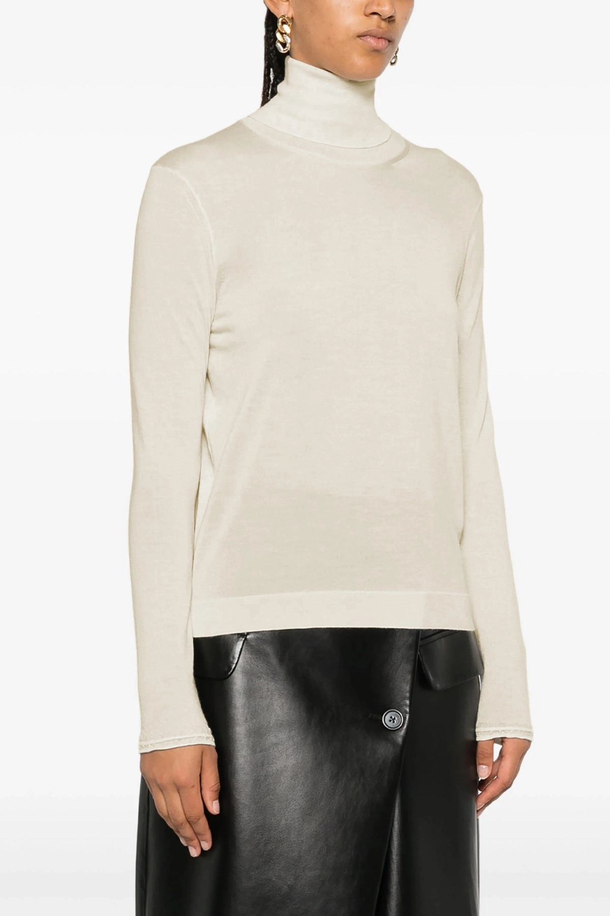 Silk cashmere turtleneck sweater - 2