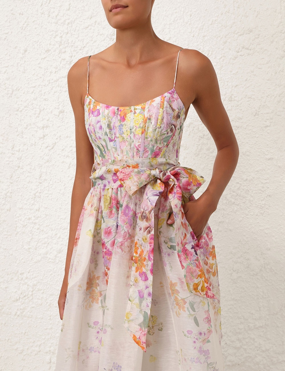 Zimmermann NATURA CORSET MIDI DRESS | zimmermann | REVERSIBLE