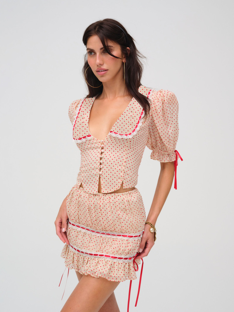 Love Dot Puff Sleeve Top 3