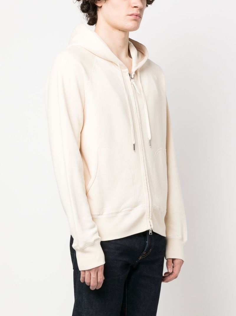 zipped drawstring hoodie - 3