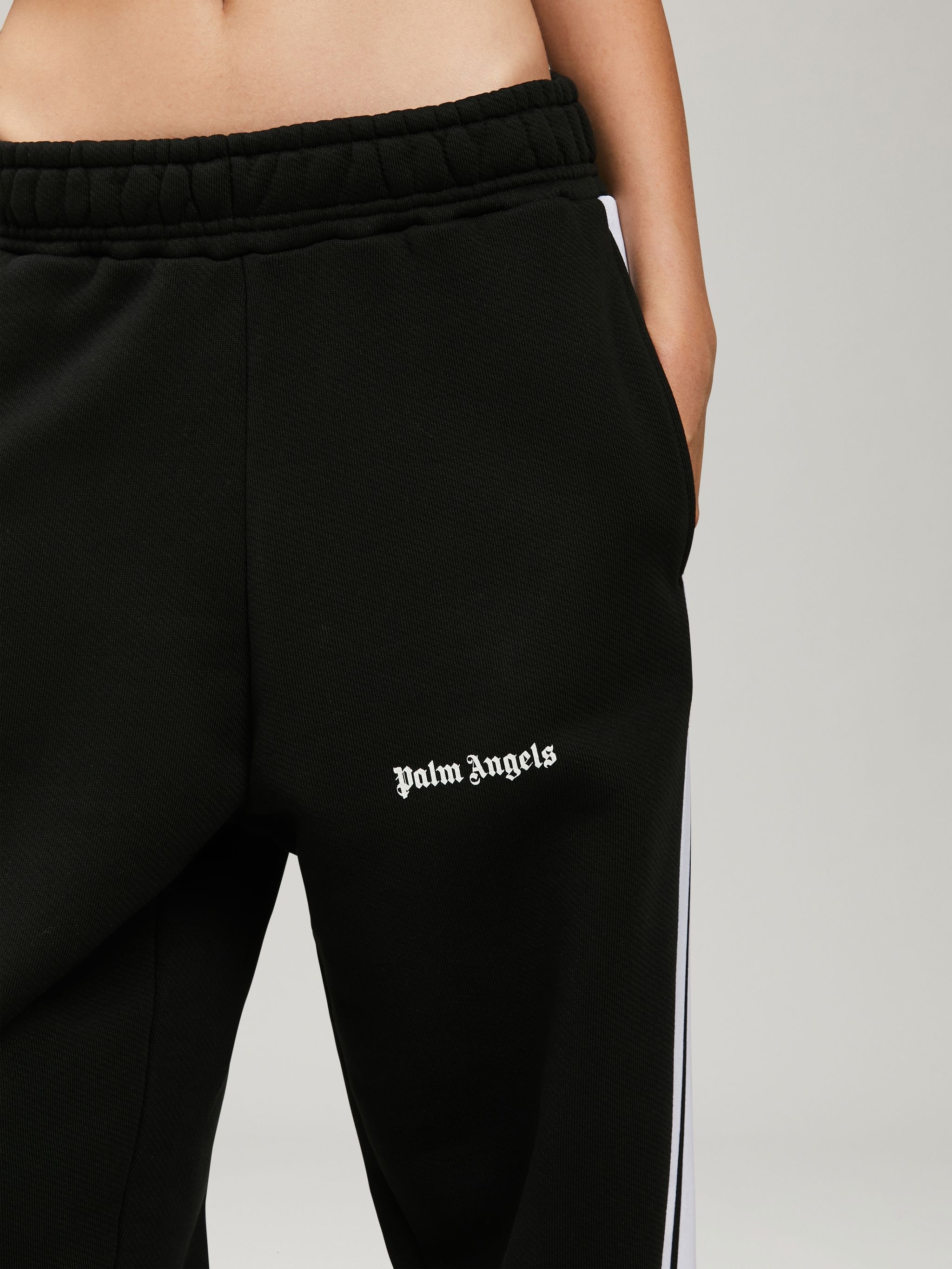 BLACK TRACK SWEATPANTS - 6
