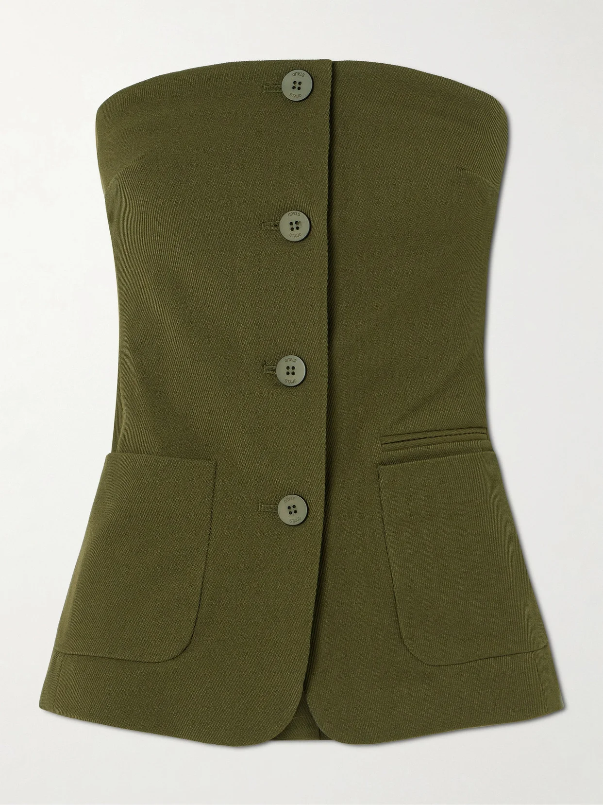 Brigade Strapless Twill Bustier Top - 1