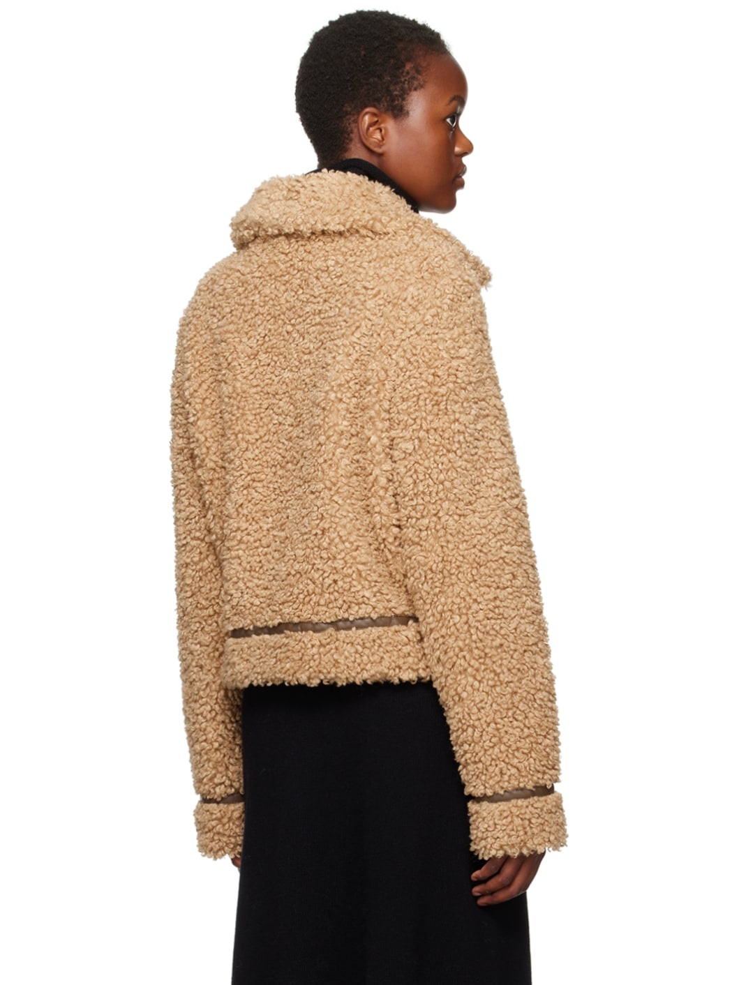 Brown Audrey Faux-Shearling Jacket - 3
