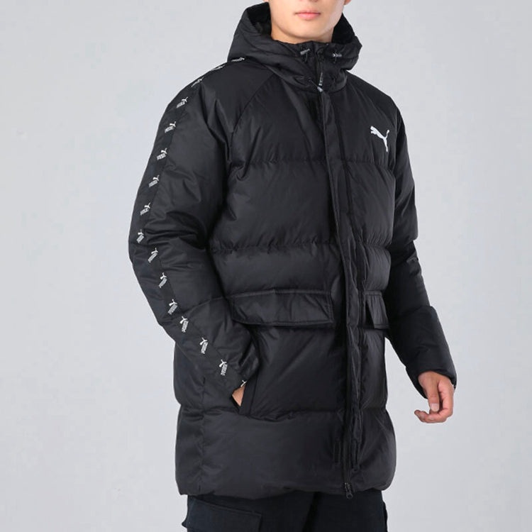 PUMA Solid Down Jacket 'Black White' 585513-01 - 5