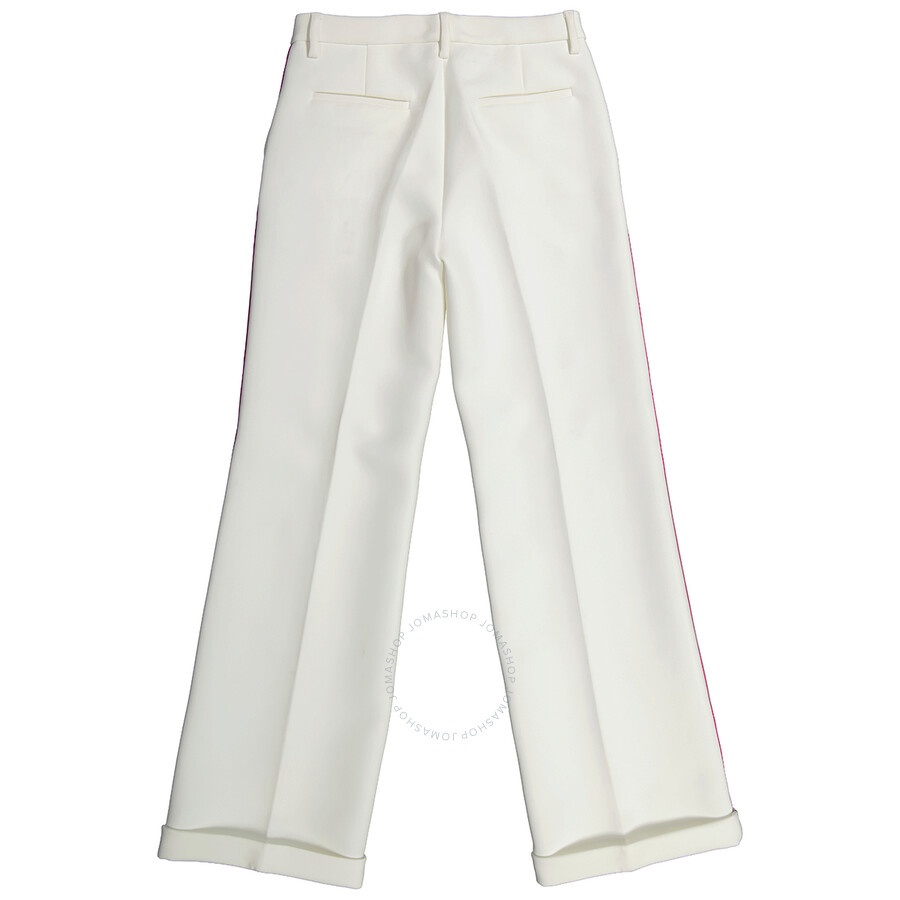 Off-White Contrasting Trim Tailored Trousers in White - 5