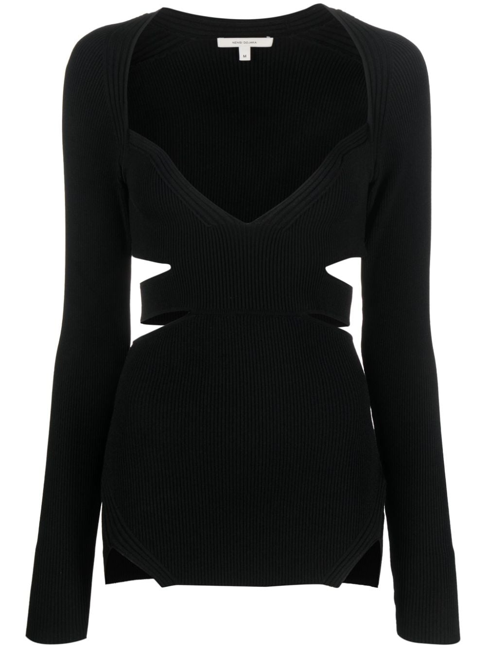 cut-out knitted top - 1