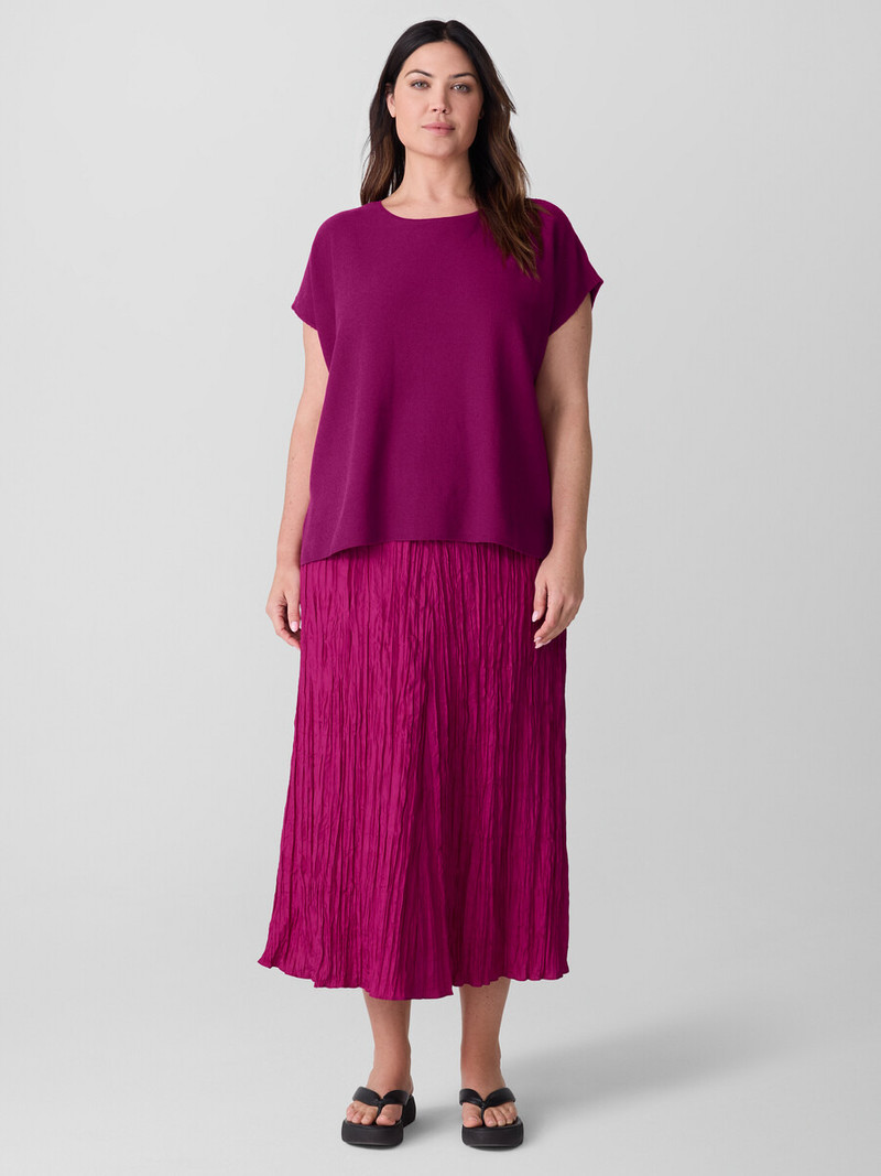 Crushed Silk Flared Skirt 6