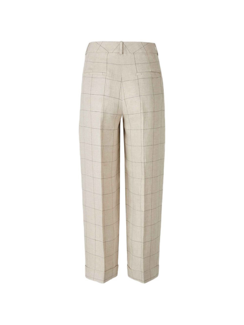 PESERICO check-pattern belt-loop trousers outlook