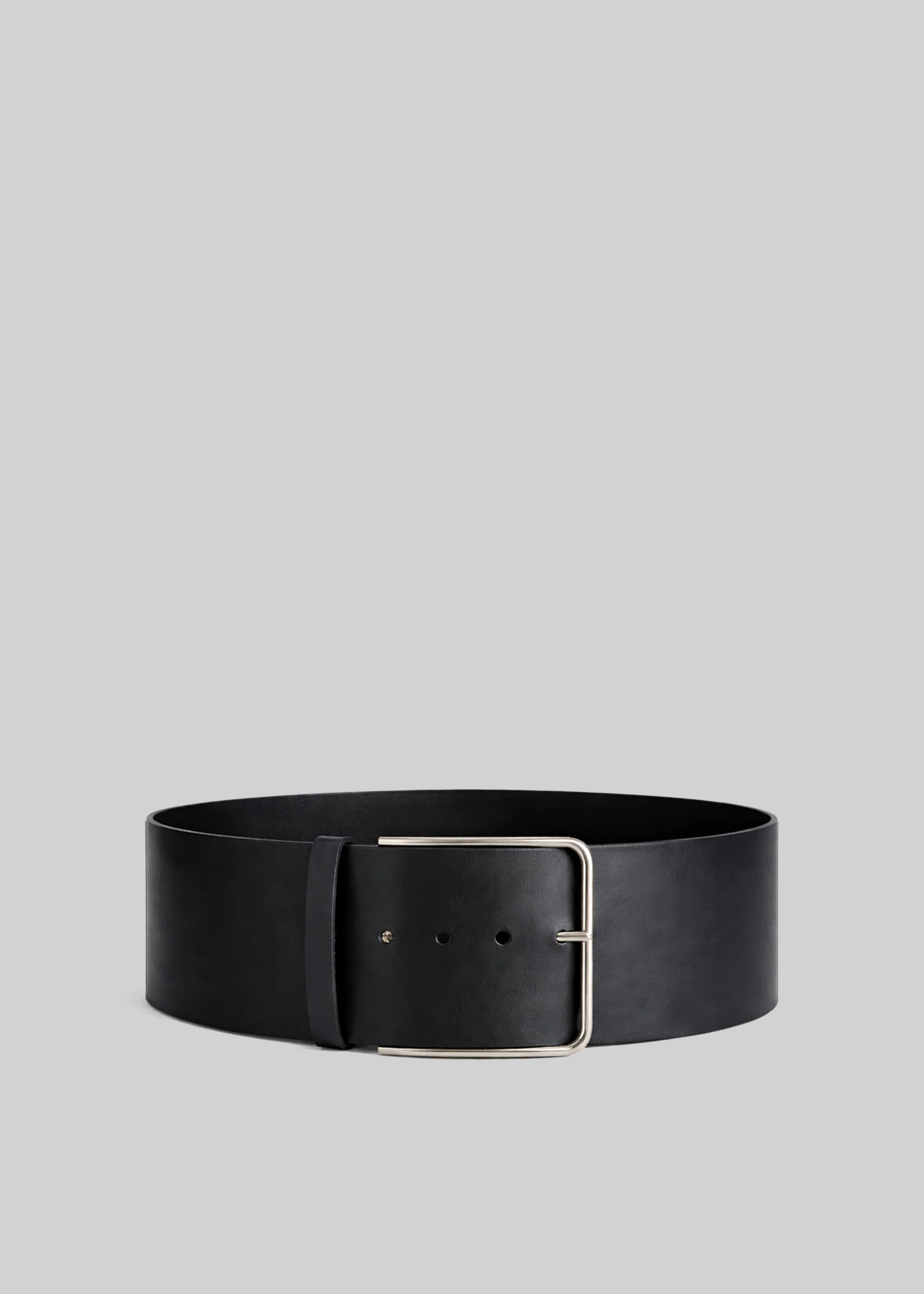 Calan Leather Wide Belt - Black - 1