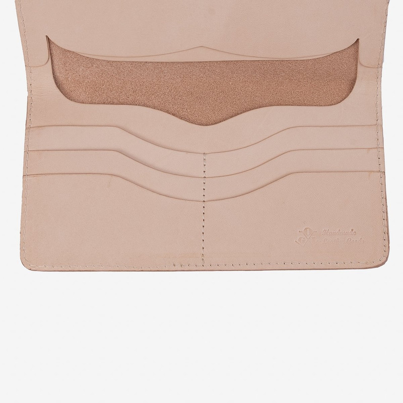 Iron Heart OGLH-KM-LONG-NAT OGL Kingsman Long Wallet with Arc Accent - Natural outlook