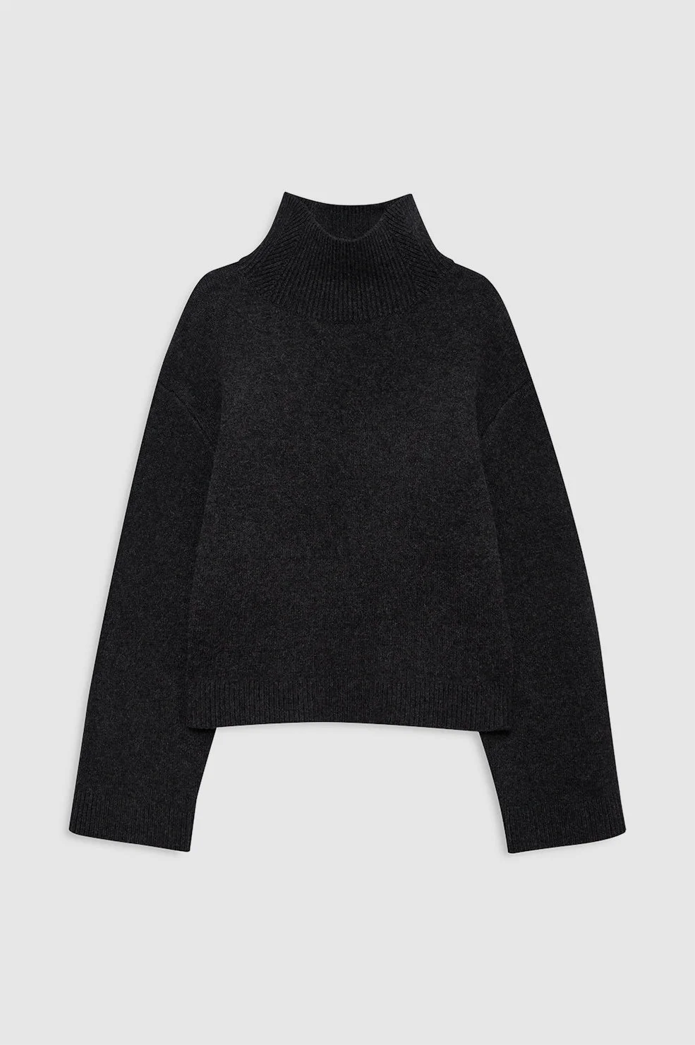 Alma Turtleneck Sweater - Charcoal - 1