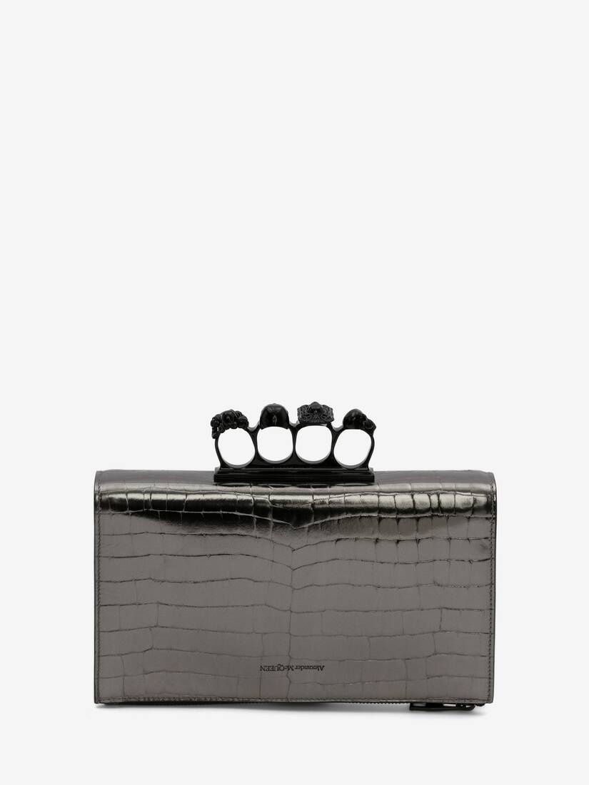 Men's Small Four-ring Zip Pouch in Graphite - 1