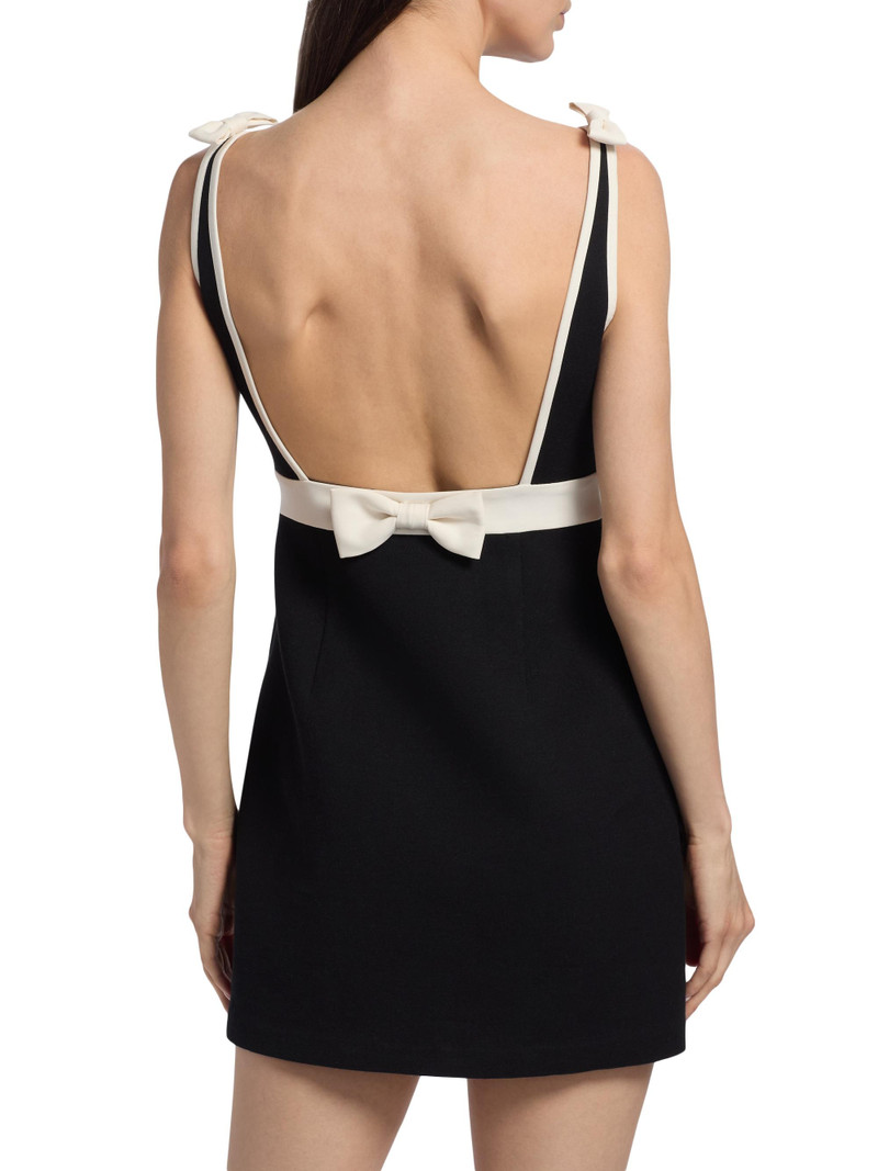 Women's Catrice Contrast Trim Bow Minidress - Black 5