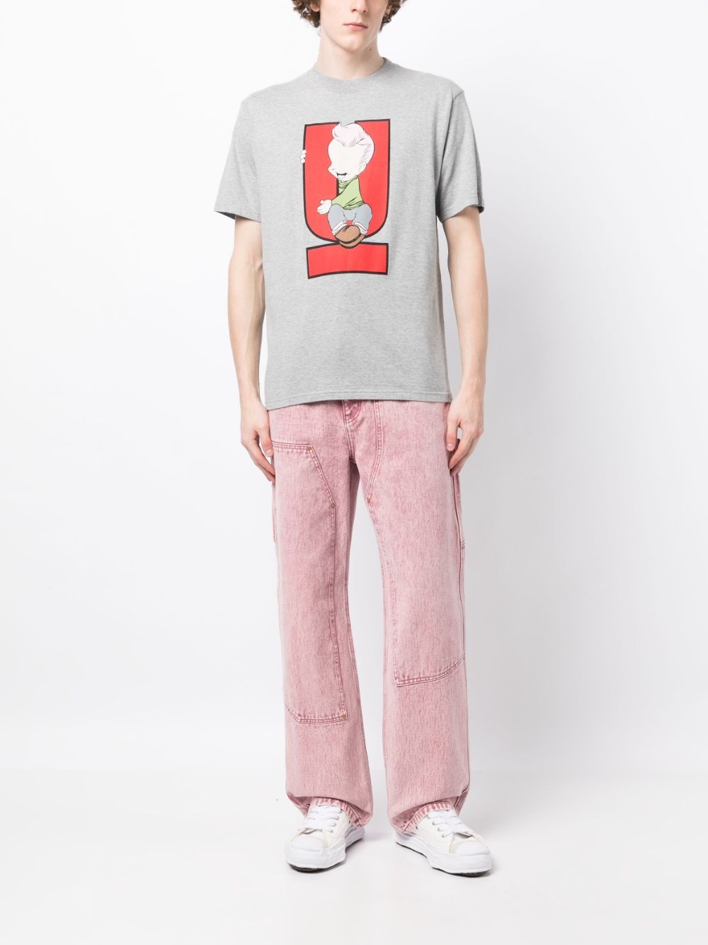 graphic-print cotton-jersey T-shirt - 2