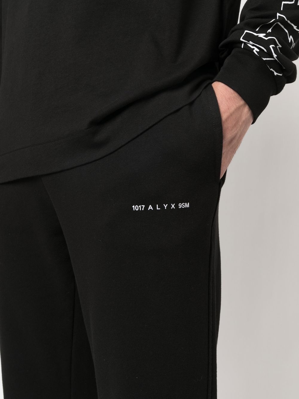 logo-print cotton track pants - 5