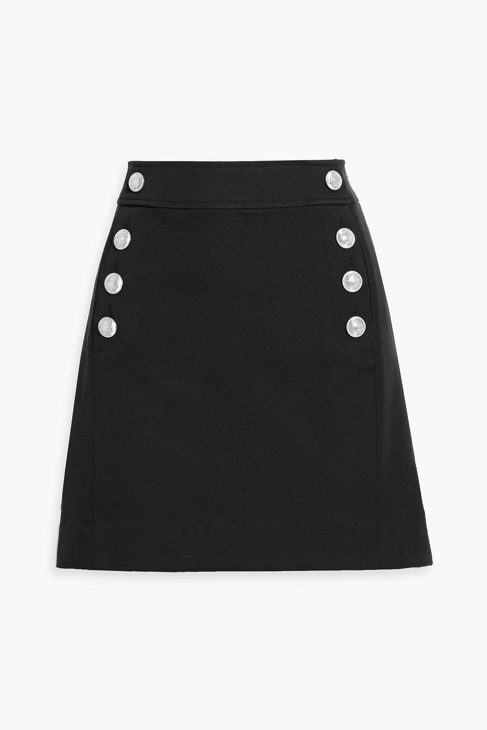 Reyna stretch-cotton twill mini skirt - 1