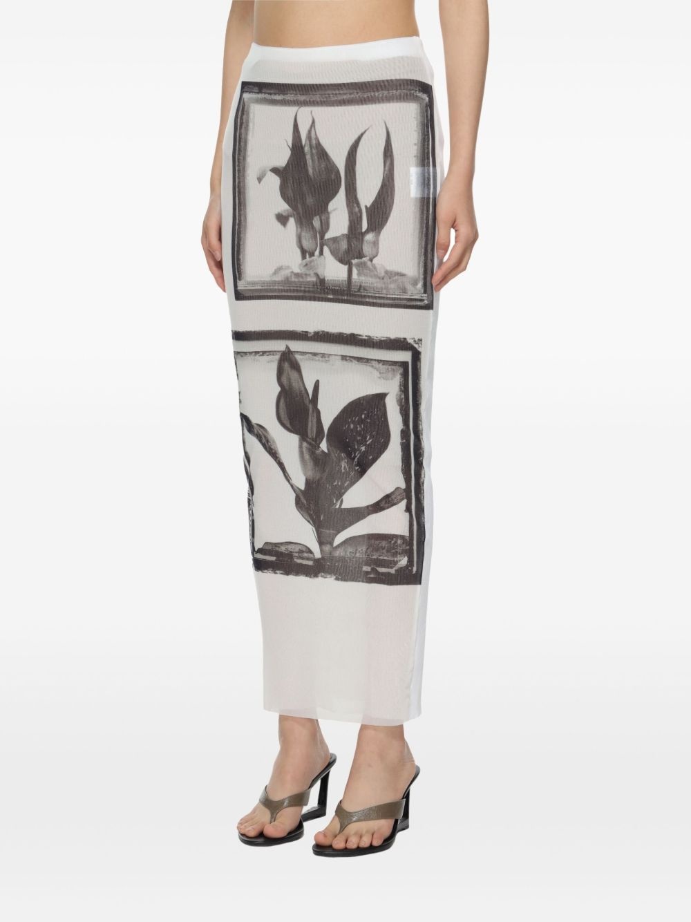 floral-print midi skirt - 4