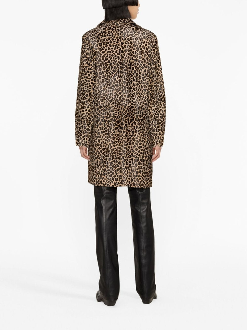 leopard-print calf hair coat 4