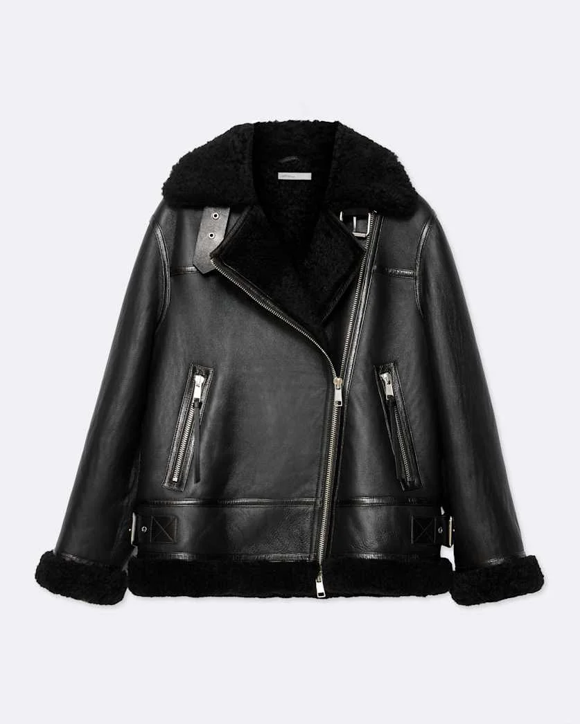 SYDNEY OVERSIZED SHEARLING JACKET - 1