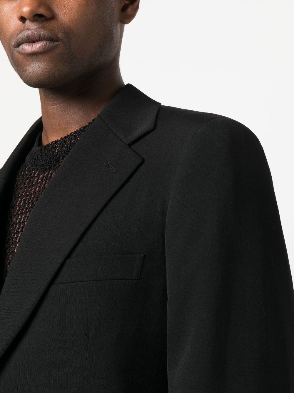 tailored wool-blend blazer - 5