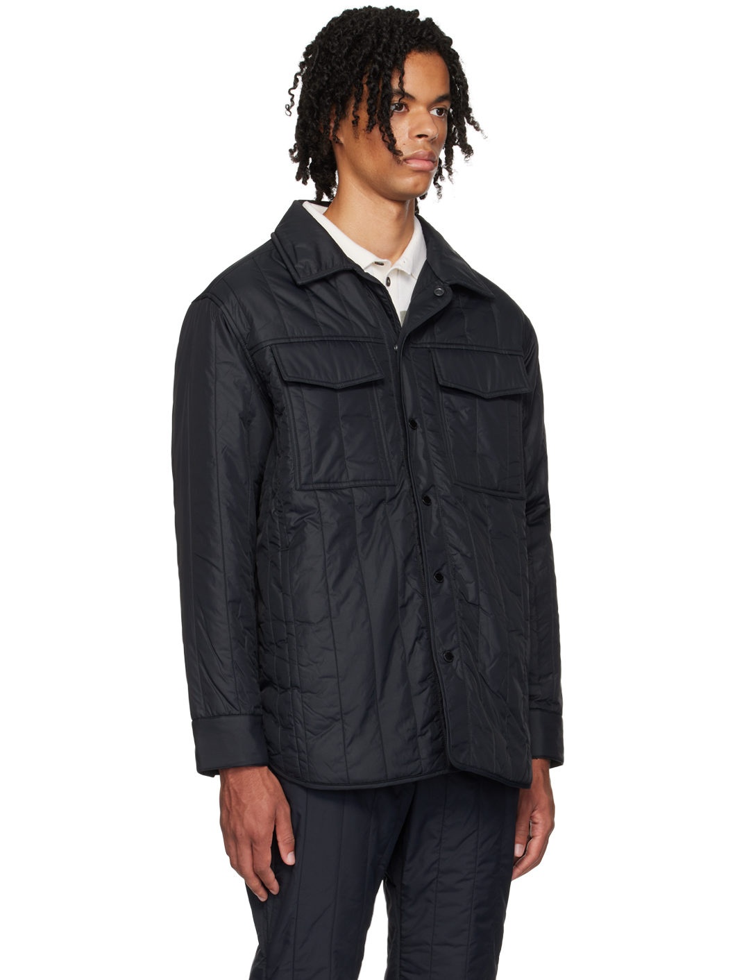 Black Carlyle Quilted Jacket - 2