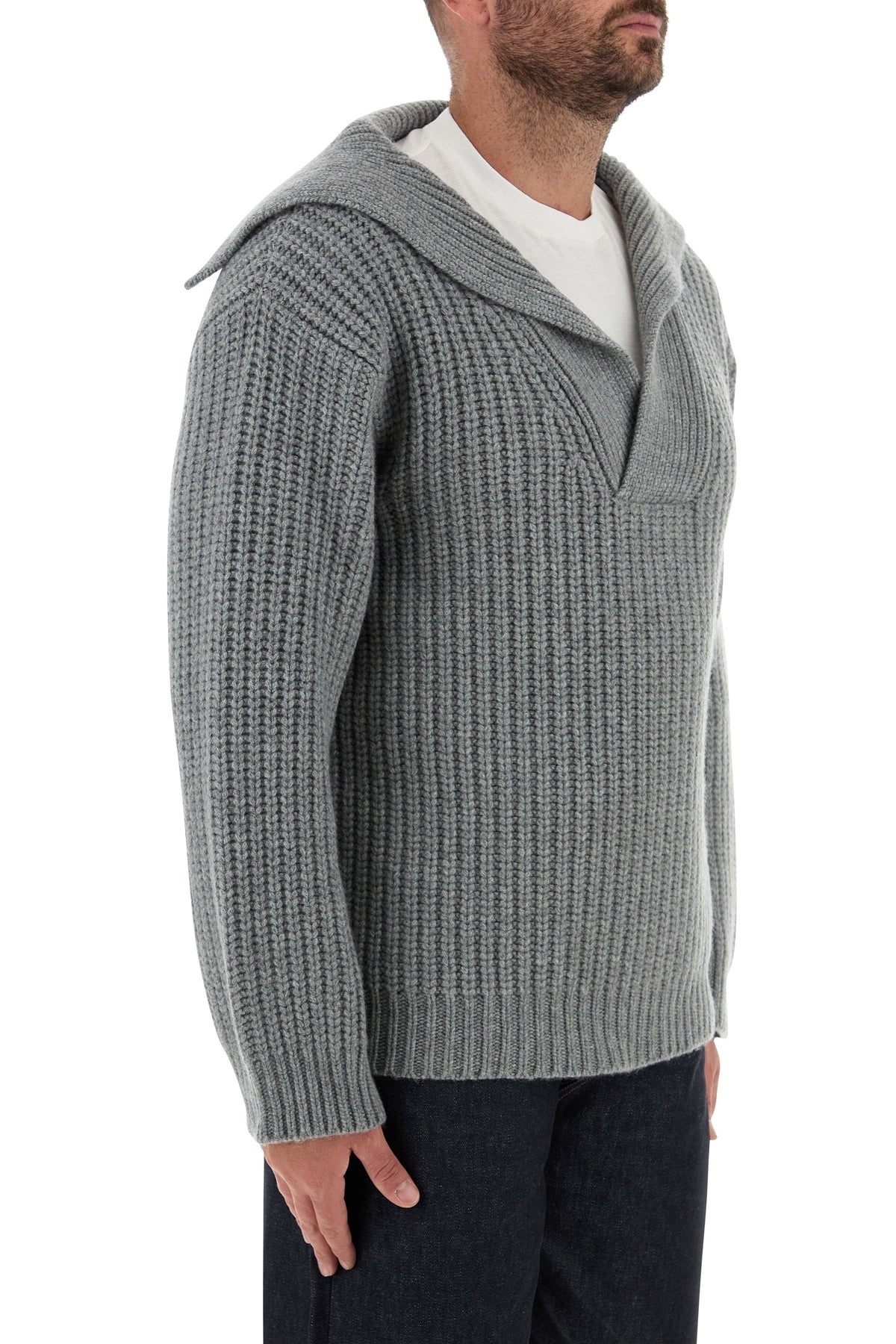 Grey cashmere sweater - 3