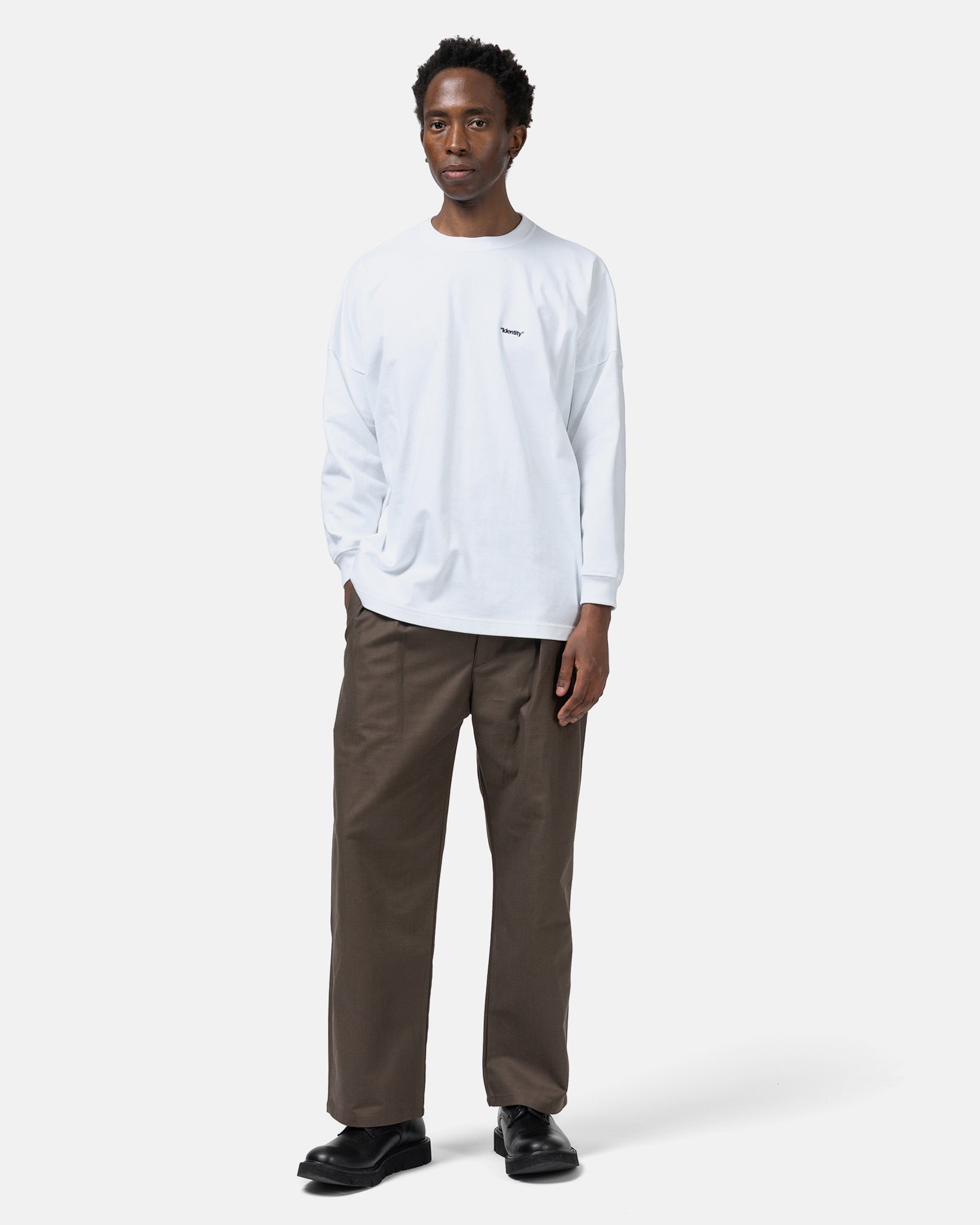 トップス WTAPS IDENTITY / LS / COTTON White L WTAPS Identity / LS / Cotton White | REVERSIBLE