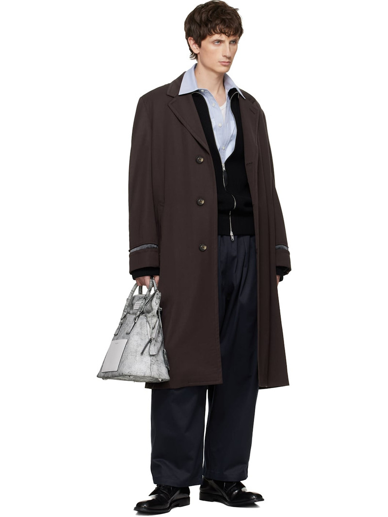 Maison Margiela Brown Virgin Wool Coat outlook