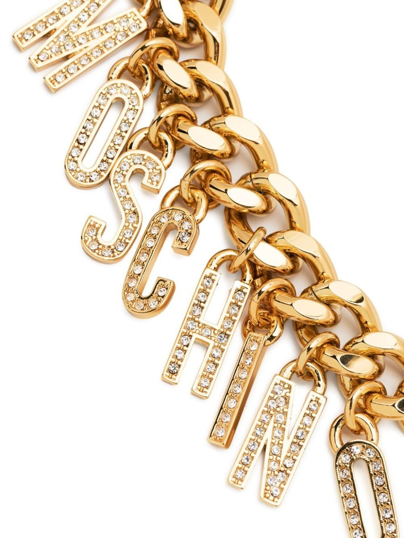 logo-charm Cuban-chain bracelet 3