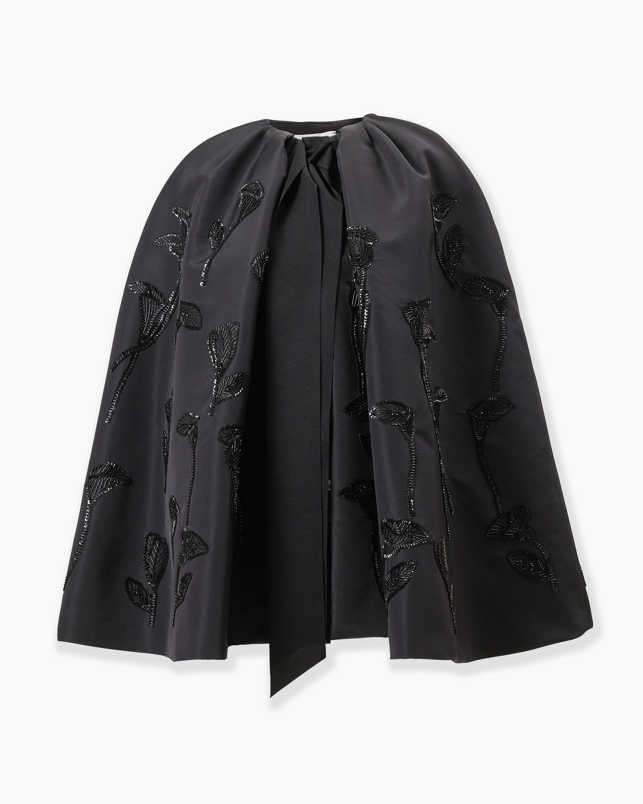 Floral-Embroidered Cape - 1