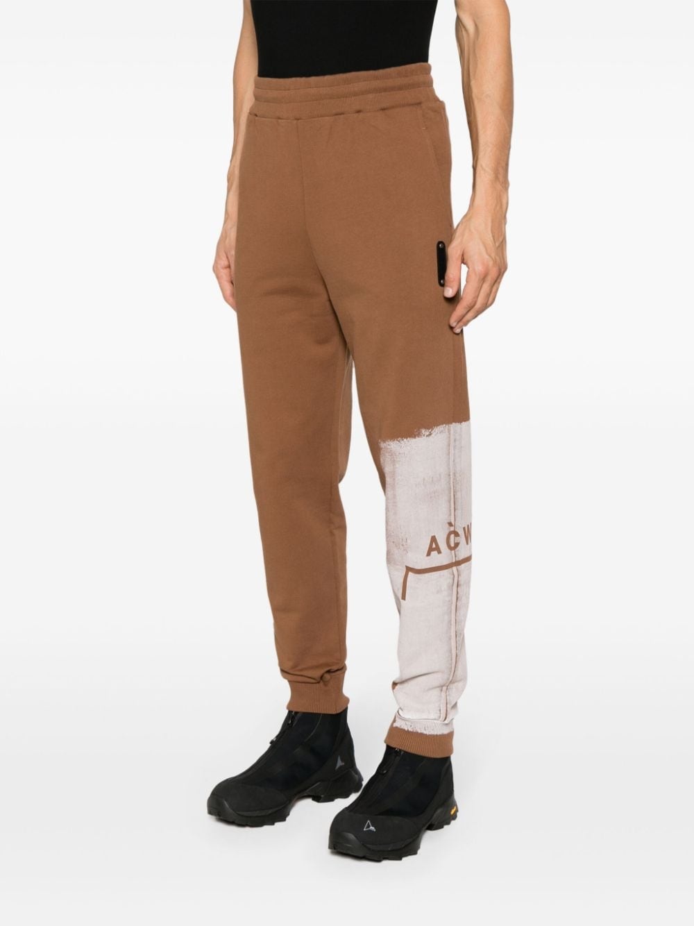 Brushstroke cotton track pants - 3