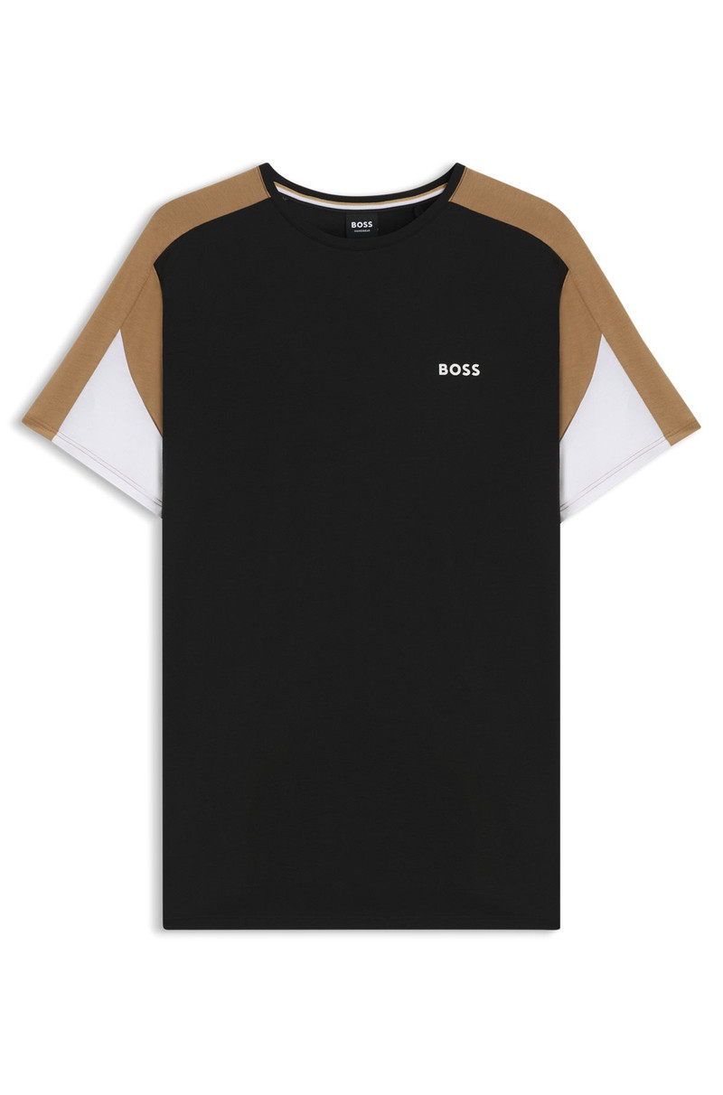 COTTON PAJAMA T-SHIRT WITH CONTRAST PANELS 1