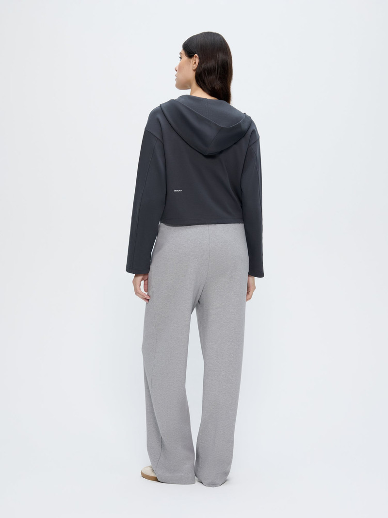 Womens Double Jersey Pleated Trousers - Grey Marl 4