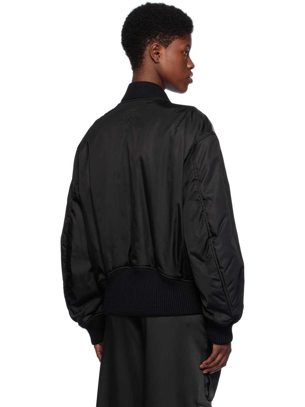 Black Ny Gab Bomber Jacket - 3