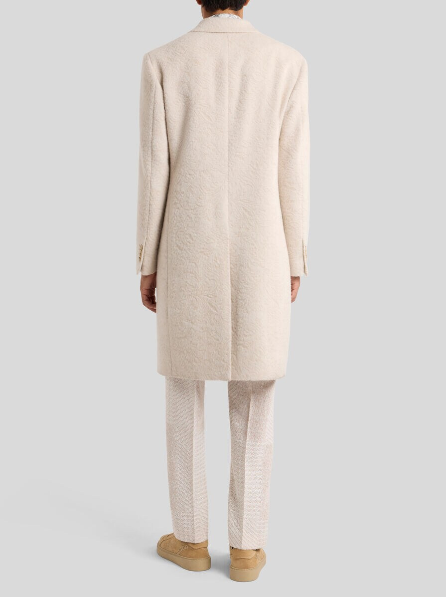 WOOL-BLEND JACQUARD COAT - 4