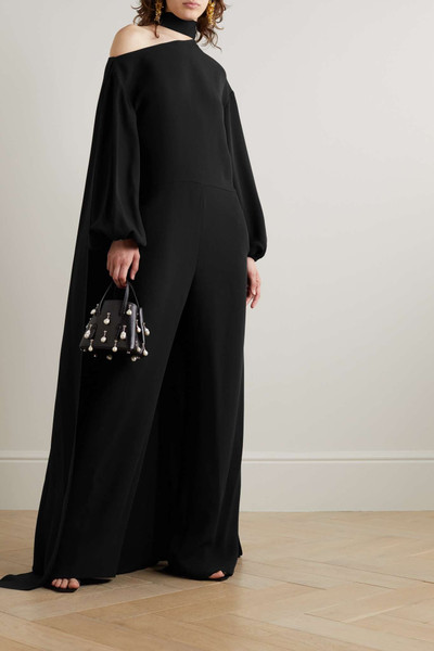 Valentino Cape-effect silk crepe de chine jumpsuit outlook