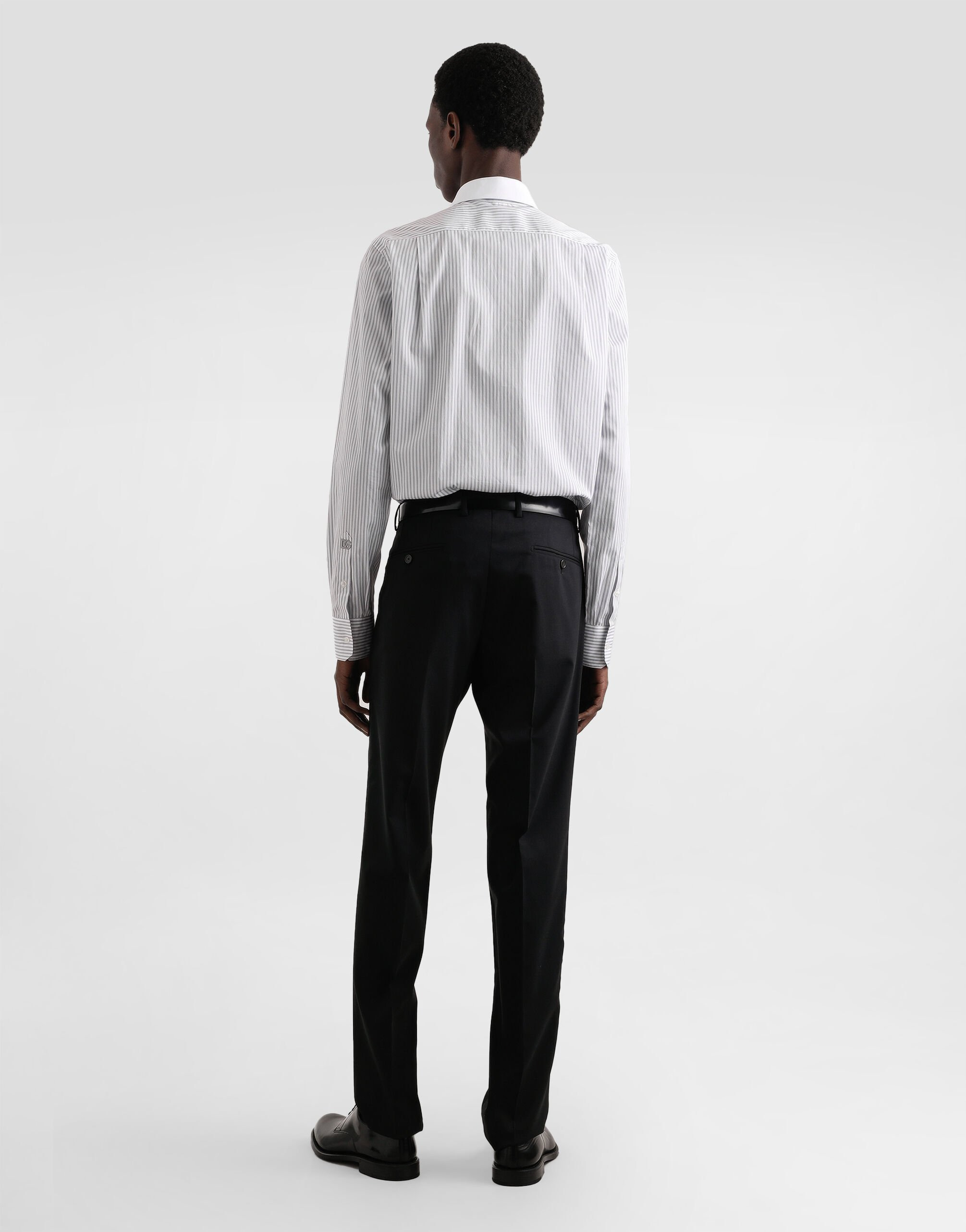 Striped poplin martini shirt - 3