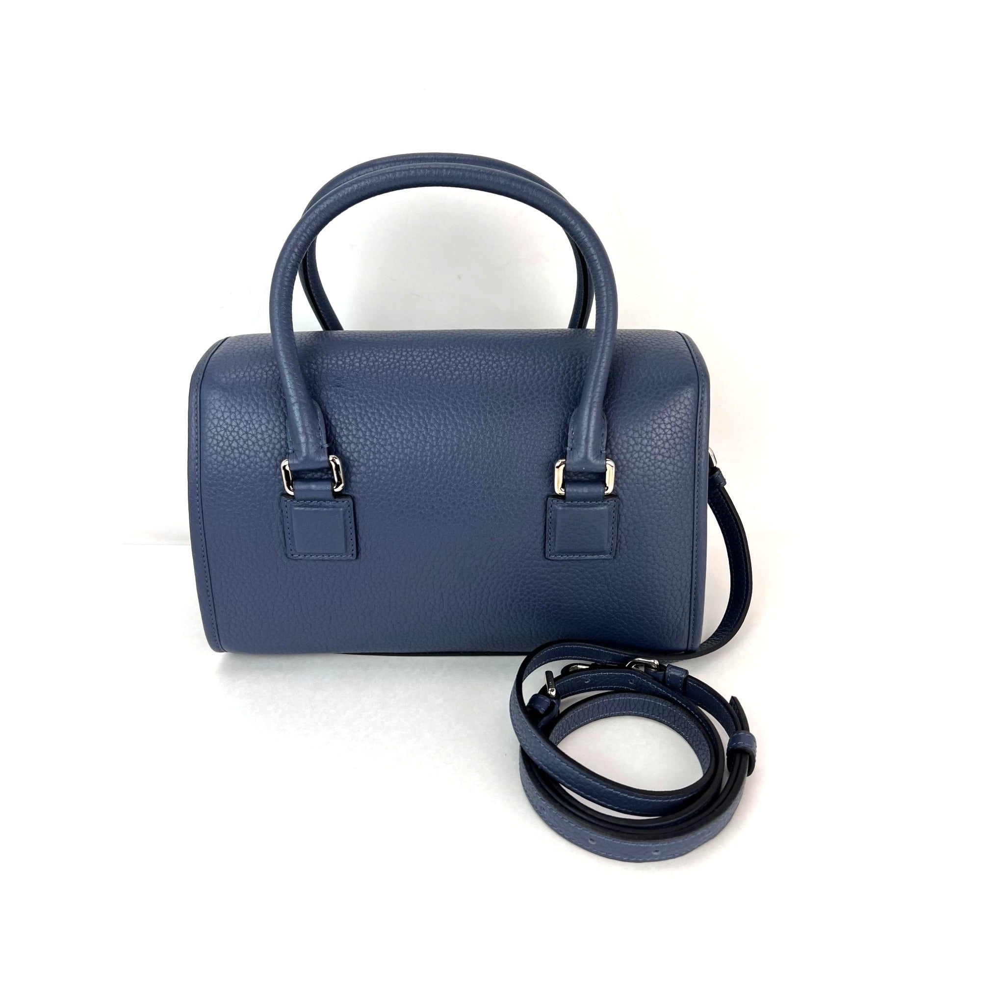Loewe Calfskin Leather Alamo 28 Blue Crossbody Bag - 2