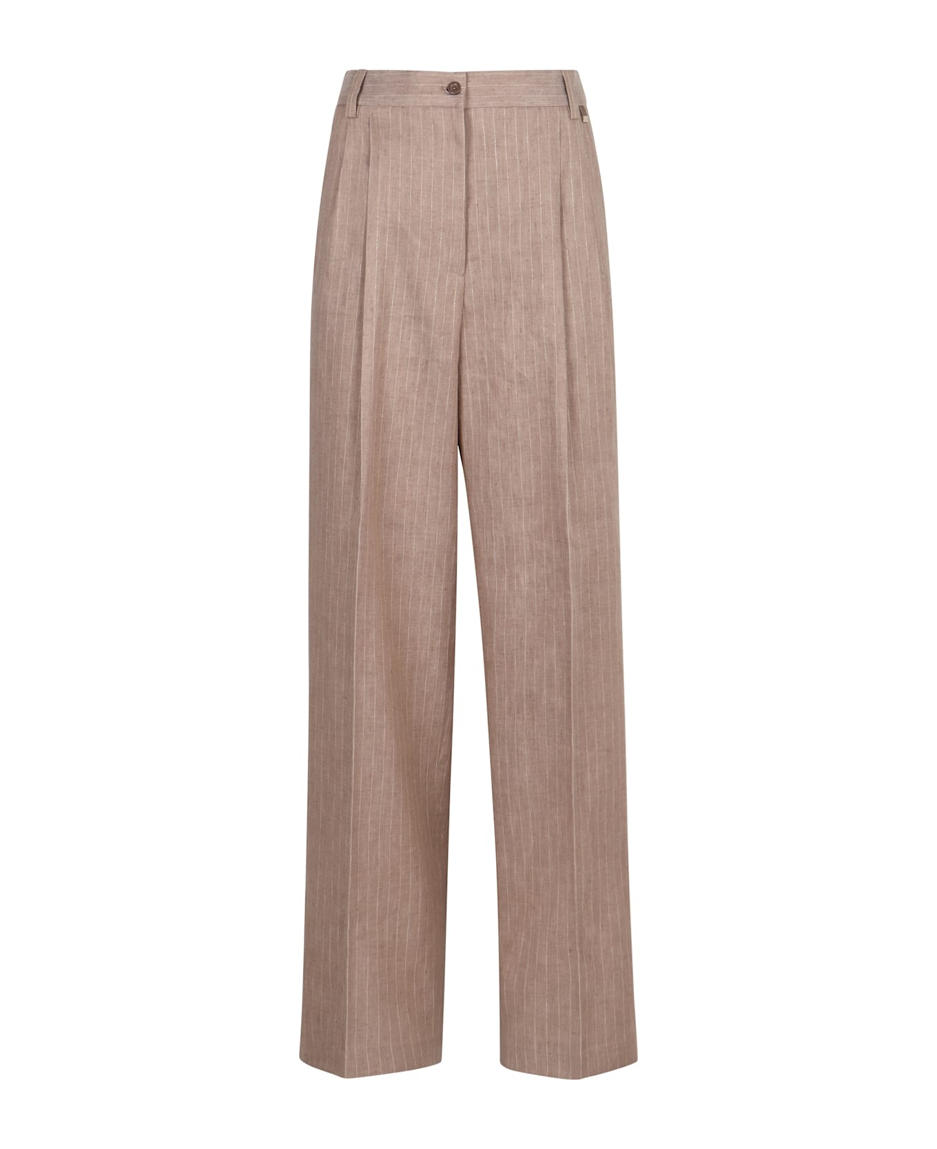 Linen And Cotton Trousers - 1