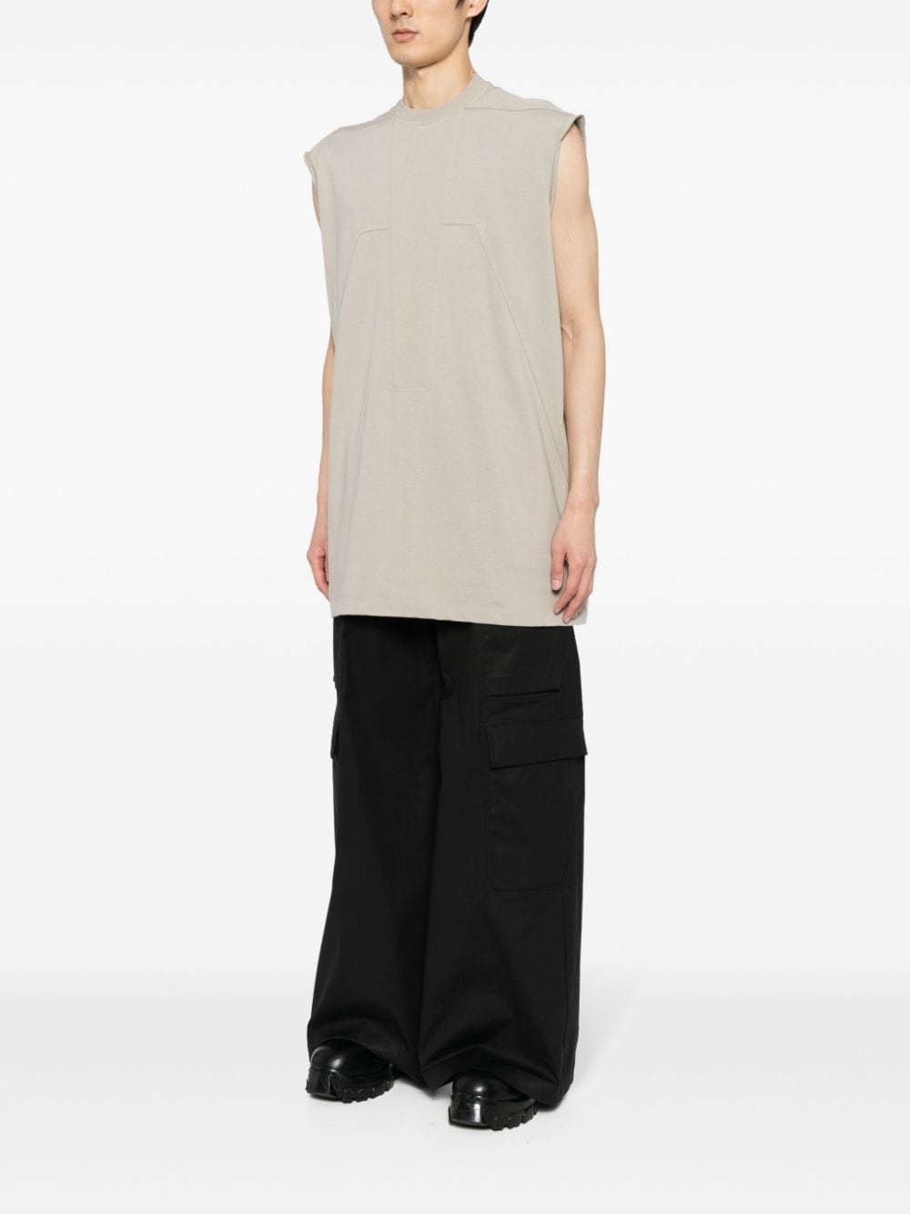 panelled cotton vest - 3